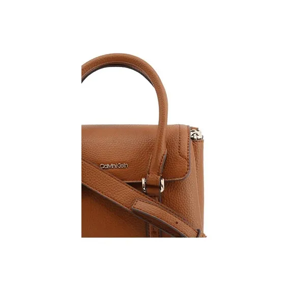 CALVIN KLEIN Polyurethane Shoulder Bag Crossbody Bag Handbag Mini Women's Brown-3