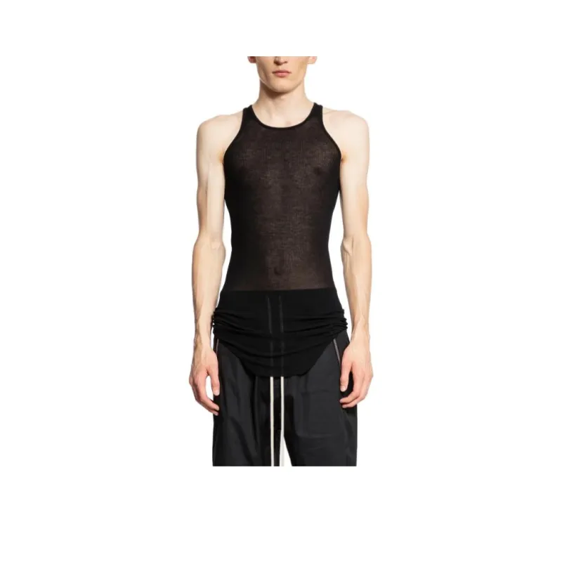 RICK OWENS Ribbed Tank Top-0