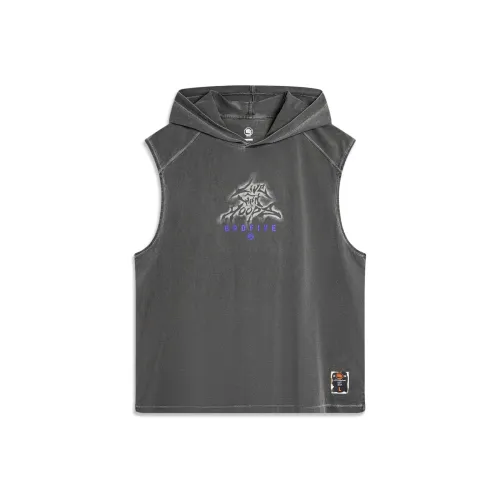 LiNing BadFive Tank Tops Men's Obsidian Gray Washable