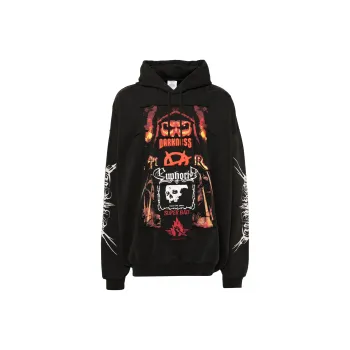 Vetements Patched Metal Hoodie