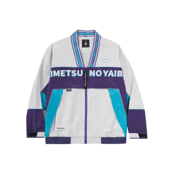 LNG X Demon Slayer Jackets Unisex Aqua Blue Gray