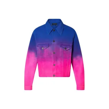 LOUIS VUITTON Cropped Gradient Denim Jacket