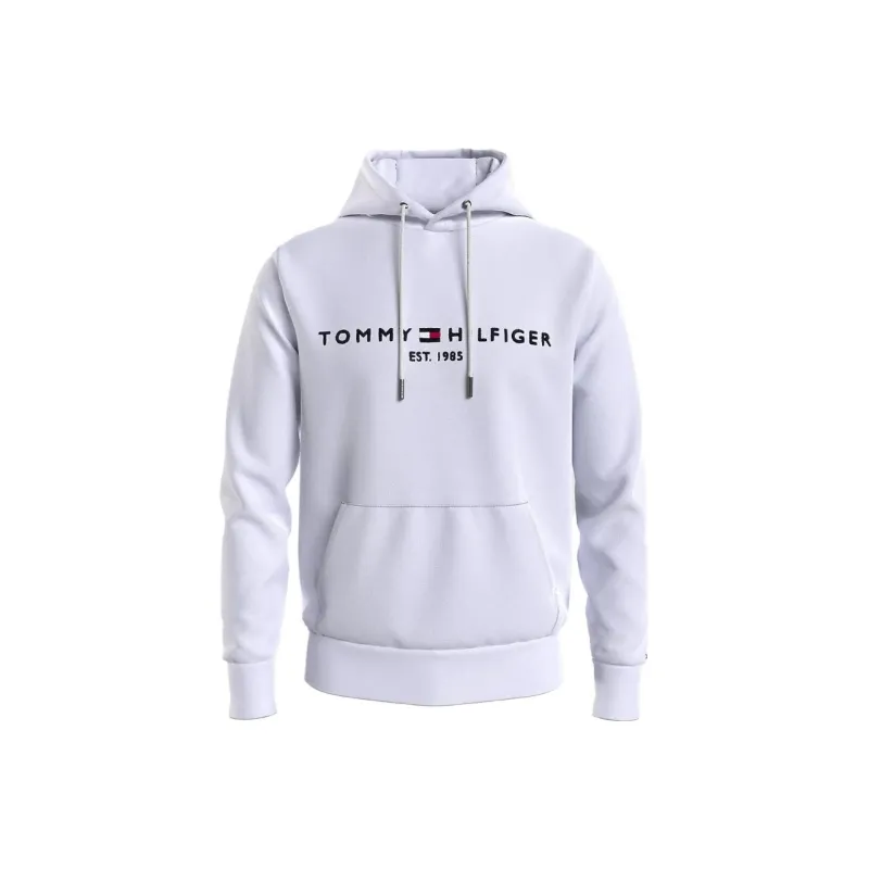 Tommy Hilfiger Big And Tall Tommy Logo Hoodie Knitwear Men's White-0
