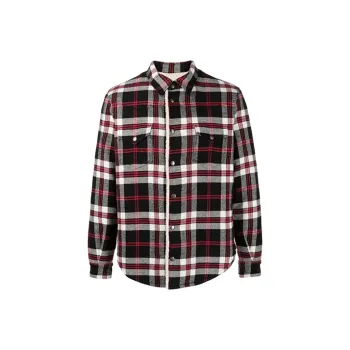 SAINT LAURENT Checked Vintage Sherling Shirt