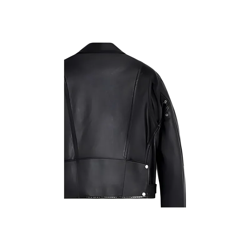 GUCCI Leather Jacket Men's Black-4