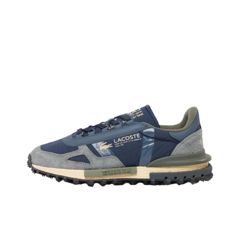 LACOSTE Anti Slip Wear Resistant Low Top Casual Shoes Men's Blue-0