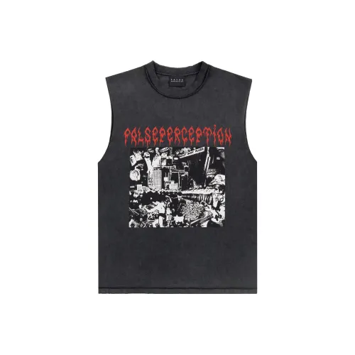 False Perception Tank Tops Unisex Washed Black