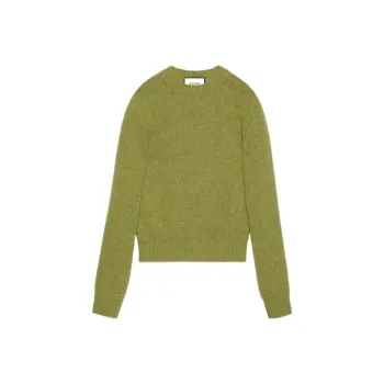 GUCCI Logo embroidered Wool Jumper