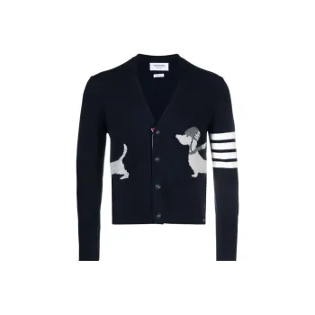 THOM BROWNE Hector 4 Bar Stripe Cardigan