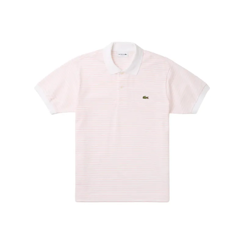 LACOSTE Polo Shirt Men's White/Light Pink-0