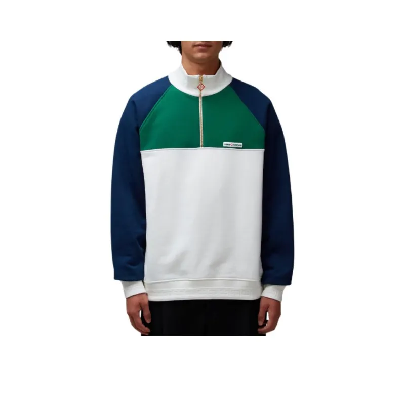 CASABLANCA 1/4 Zip Colorblock Sweatshirt-0