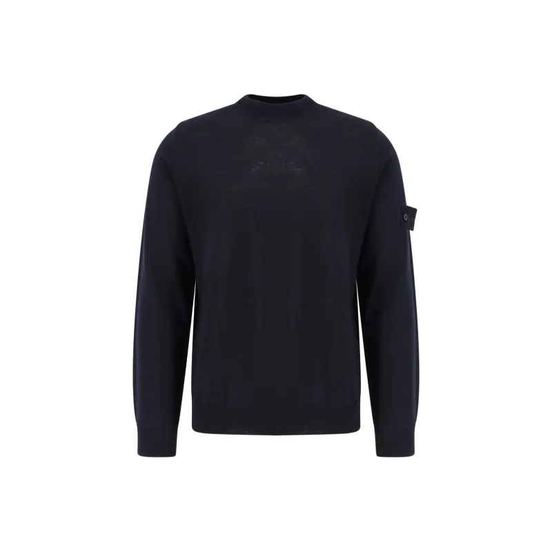 STONE ISLAND Logo Patch Crewneck Jumper-0