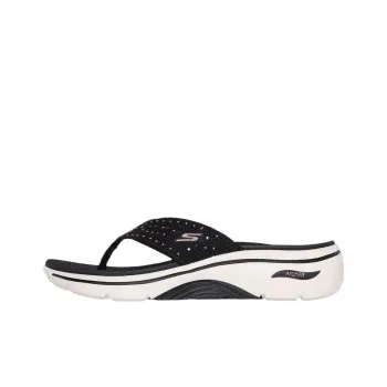 Skechers GO Walk Arch Fit 2.0 Abrasion Resistant Flip Flops Women's Black
