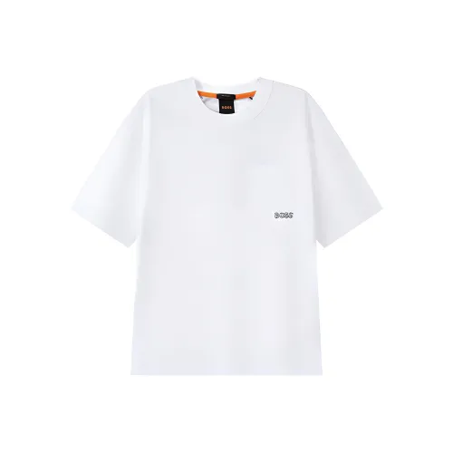 HUGO BOSS SS24 Drop Shoulder Sleeve T Shirt Men's White