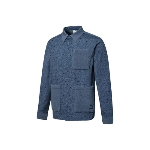 PUMA Jackets Men Blue