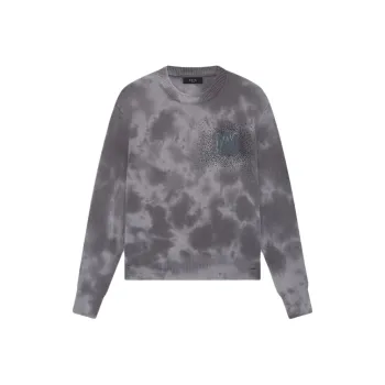 AMIRI Crystal Crewneck- Faded Sweater Men's Fade To Black