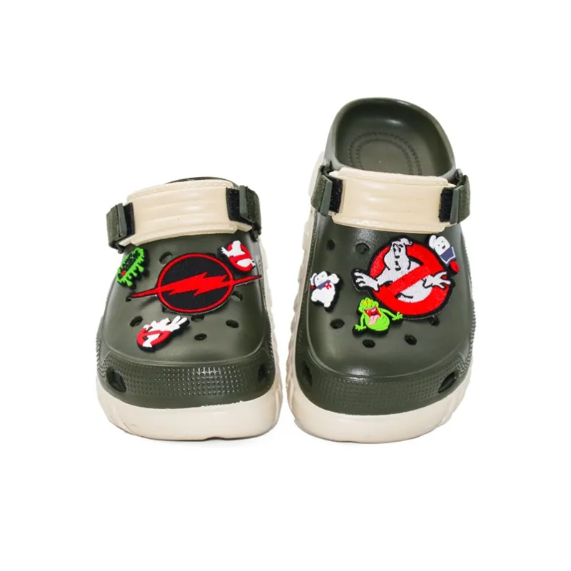 OUBT Lightning Reggae Embroidery Clogs Men's Army Green-3