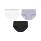 [3 Pack]White & Gray+Misty Purple+Classic Black