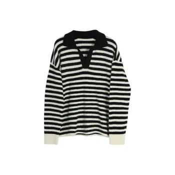Osens Sweater Men's Beige Black Stripes