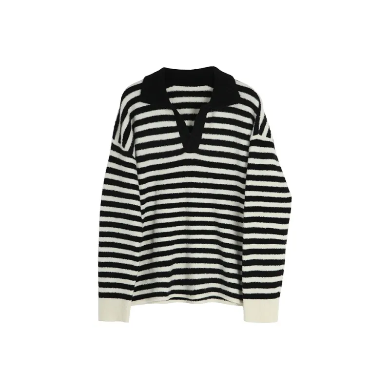 Osens Sweater Men's Beige Black Stripes-0