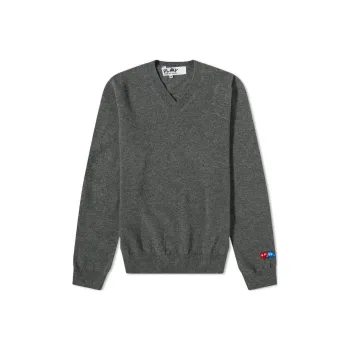 CDG Play Sweaters Men Gray