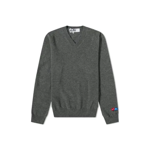 CDG Play Sweaters Men Gray