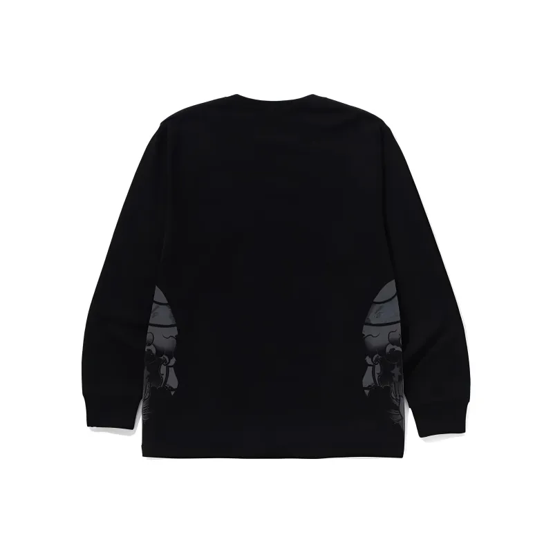 Bape A BATHING APE Japanese Tattoo Side Big Ape Head Long Sleeve Tee-5