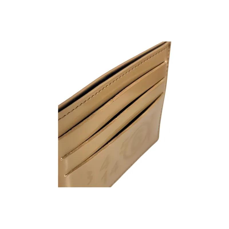 MM6 Maison Margiela Calfskin Card Holder Regular Men's Beige-3
