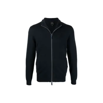 ARMANI EXCHANGE Long Sleeved Zip Up Knitted Jacket