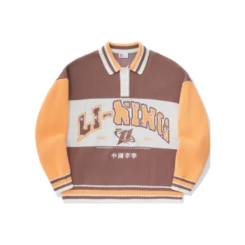 LiNing Knitwear Unisex Mud Gray Brown Papaya Orange Ecru