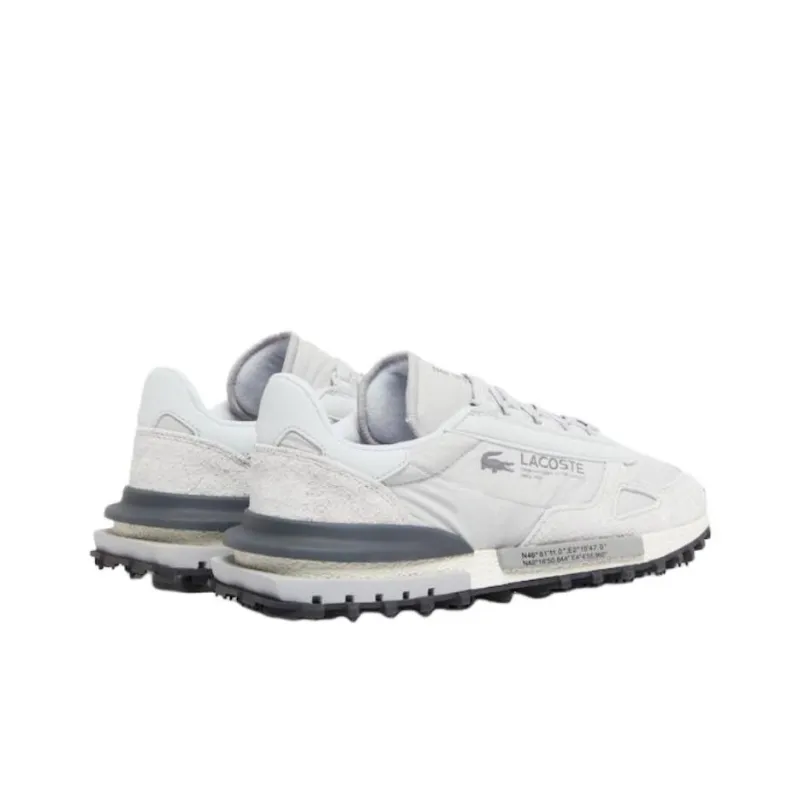LACOSTE Anti Slip Wear Resistant Low Top Casual Shoes Men's Gray-3