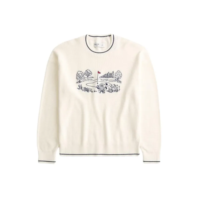 Hollister Sweaters Men White-0