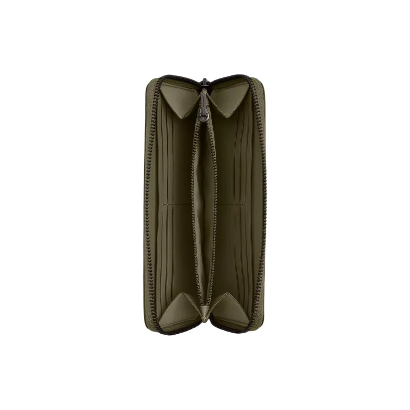 COACH Accordion Wallet Smooth Calf Leather Wallet Small Size Men's Olive Umber-1