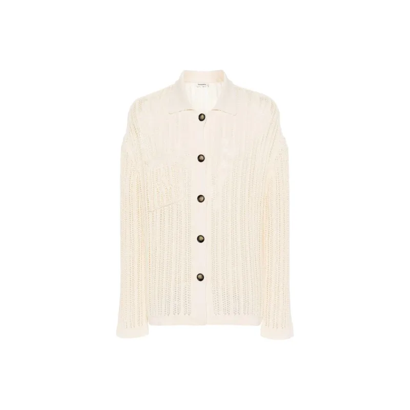 NANUSHKA Open knit Cotton Cardigan-0