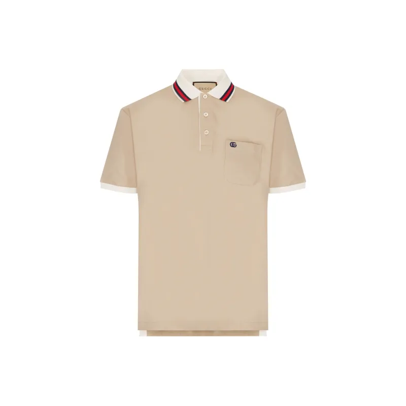 GUCCI FW23 Polo Shirt Men's Beige-0