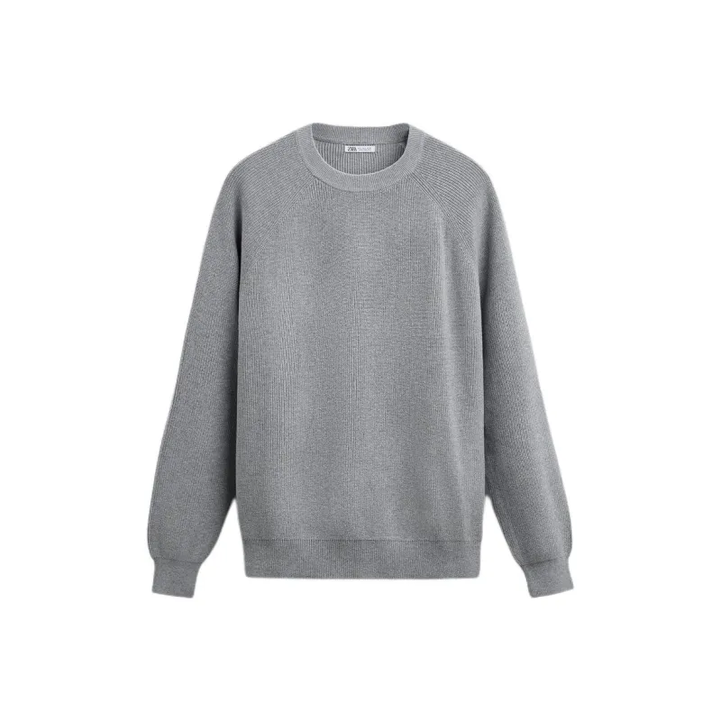 ZARA Knitwear Men's Zebra Print Gray-0