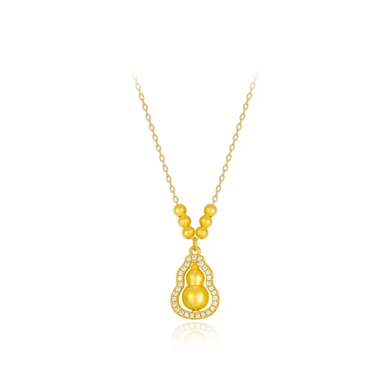 MGS S925 Chinese Style Niche Design New Chinese Style Zhao Cai Jin Bao Students Collarbone Chain Unisex-0