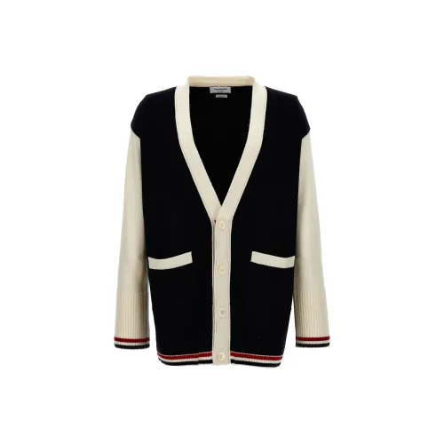 THOM BROWNE Colourblock Virgin wool Cardigan