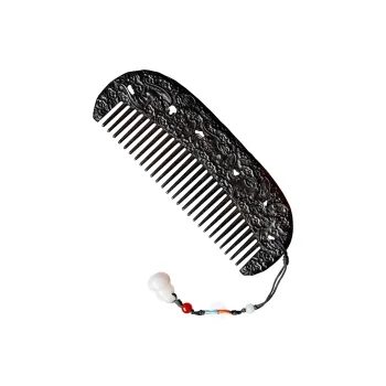 FANGYUANXIAOFU African Blackwood Wooden Comb Women's