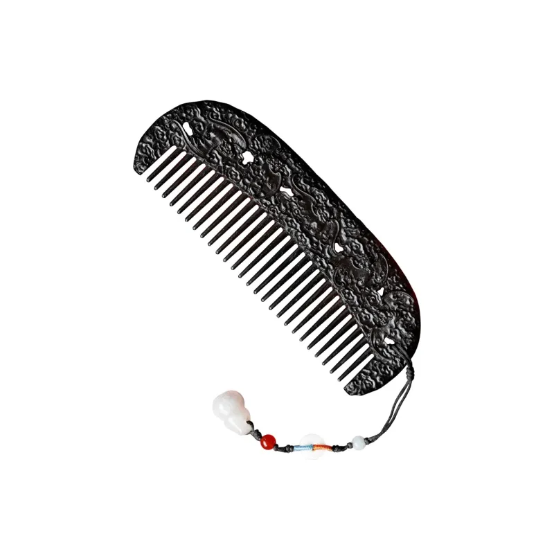 FANGYUANXIAOFU African Blackwood Wooden Comb Women's-0