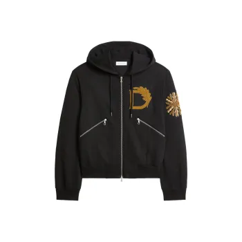DRIES VAN NOTEN Oversized Logo embroidered Hoodie