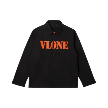 VLONE Jackets Unisex Black Orange