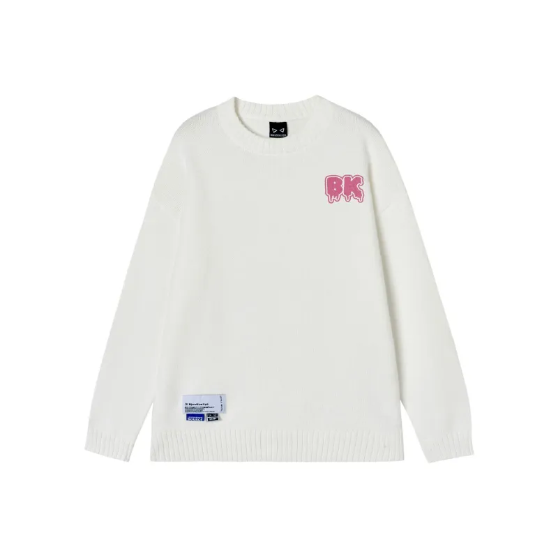 BIENKIMIIYE Basic Solid Color Pullover Loose Fit Knitwear Unisex-0
