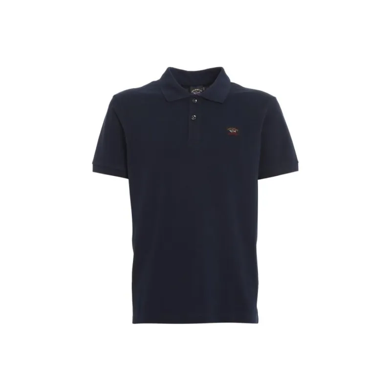 Paul & Shark Logo Patch Short Sleeved Polo Shirt-0