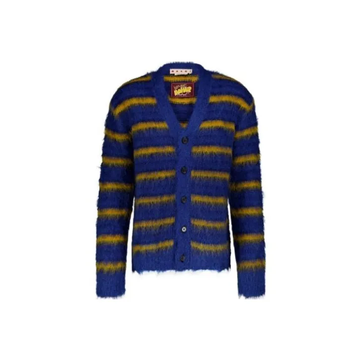 MARNI Mohair blend Striped Cardigan-0