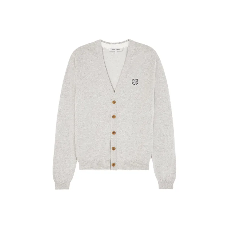 Maison Kitsune Bold Fox Head Patch Regular Cardigan-0