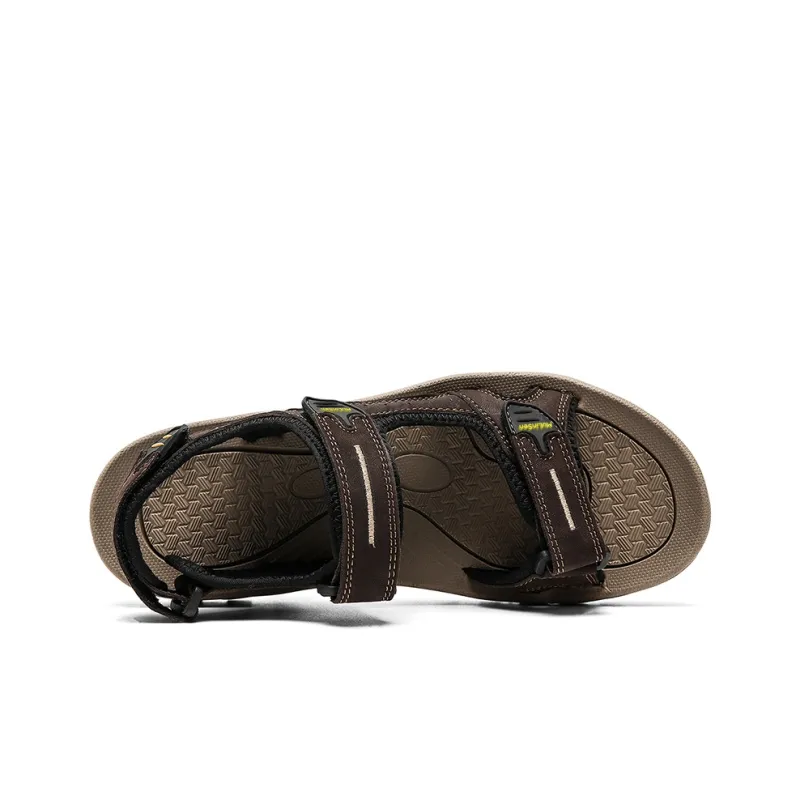 Mulinsen Beach Sandals Men Dark Brown/Black/Green-3