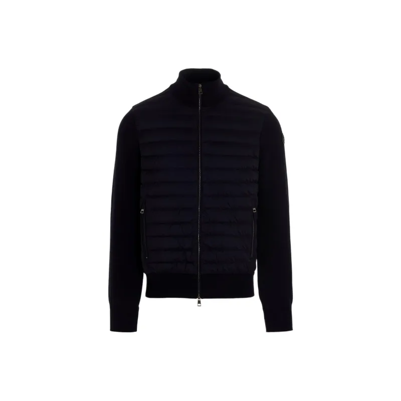 Moncler Logo Patch Knit Padded Cardigan-0