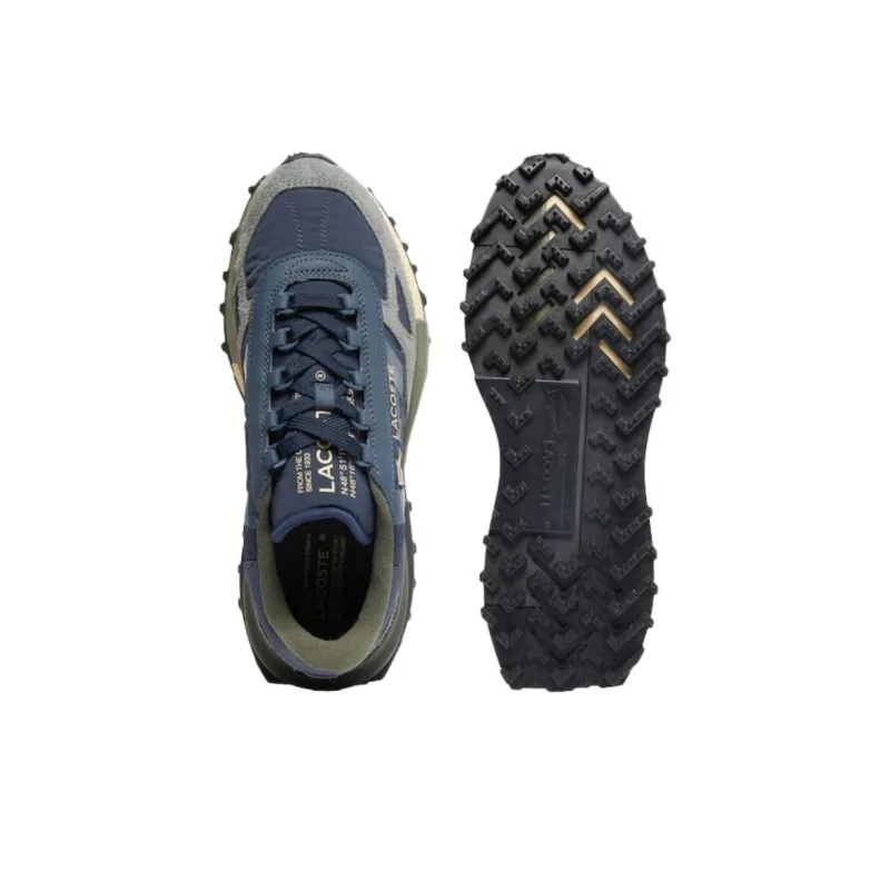 LACOSTE Anti Slip Wear Resistant Low Top Casual Shoes Men's Blue-5