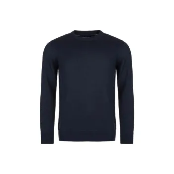 BARBOUR Pima Cotton Crew Neck Sweater Sweater Men's Marine Blue
